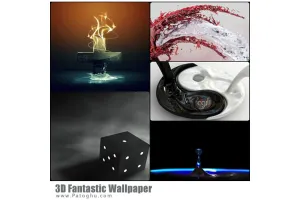 دانلود مجموعه 58 بکگراند سه بعدی و با کیفیت ویندوز - 3D Fantastic Wallpaper Pack
