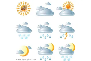 دانلود وکتور جدید از حالت های آب و هوا