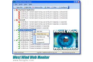 دانلود نرم افزار مانیتورینگ دایمی سایت و وبلاگ شما West Wind Web Monitor 3.45