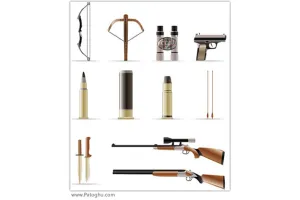 دانلود آیکون های زیبا با موضوع ابزار آلات شکار - Hunting Things Icons
