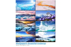 مجموعه پس زمینه با کیفیت از برف و یخ برای دسکتاپ Wallpapers Beautiful Icebergs