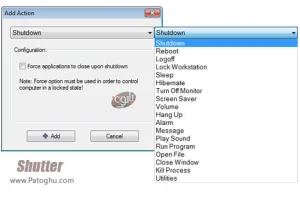 دانلود برنامه ریستارت ، خاموش کردن و قفل خودکار کامپیوتر Shutter Pro 4.5