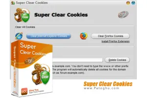 پاکسازی سریع کوکی های ذخیره شده مرورگر Super Clear Cookies 2.1.2.6