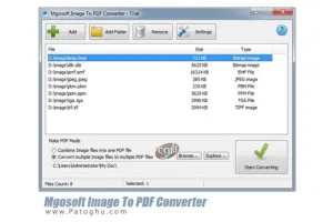 تبدیل دسته ای عکس به پی دی اف Mgosoft Image To PDF Converter 8.2.26
