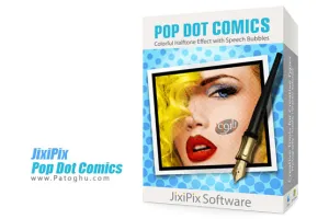 اضافه کردن افکت های طنز و کمیک روی عکس JixiPix Pop Dot Comics 2.14