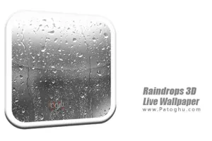 پس زمینه زنده قطران باران روی صفحه گوشی اندروید Raindrops 3D Live Wallpaper v2.0