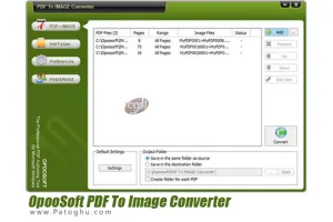 تبدیل اسناد Pdf به فرمت های مختلف عکس OpooSoft PDF To Image Converter 7.4