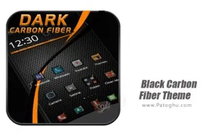 دانلود تم مشکی فیبر کربن برای اندروید Black Carbon Fiber Theme 1.1.7