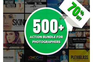 مجموعه 500 اکشن فتوشاپ با موضوعات مختلف Action Bundle