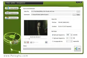 تکه تکه کردن فایل های ویدئویی توسط Oposoft Video Splitter 7.2