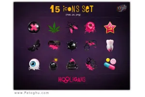 دانلود مجموعه آیکون های Hooligans