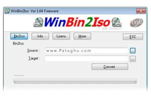 دانلود تبدیل فرمت های BIN به ISO توسط WinBin2Iso 6.41