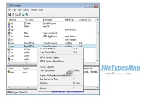 دانلود FileTypesMan 1.95 مدیریت فرمت فایل ها با جزئیات بالا برای ویندوز