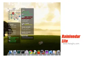 دانلود نرم افزار Rainlendar 2.20.1.176 برنامه یادآوری فعالیت روزانه