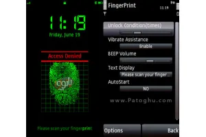 نرم افزار قفل اثرانگشت نوکیا ورژن 5 | 5800 | n97 | x6 | 5530 - ThinkChange FingerPrint v3.00