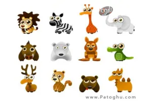 وکتورهای فانتزی و کارتونی از حیوانات - فرمت JPG و EPS فتوشاپ