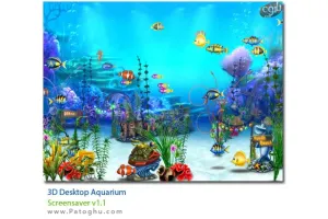 دانلود اسکرین سیور زیبا و قشنگ اکواریوم ماهی 3D Desktop Aquarium Screensaver v1.1