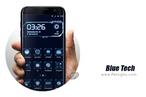 تم بلوتچ هولا لانچر برای اندروید 5.0 Blue Tech Hola Launcher theme