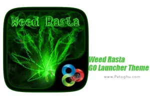 دانلود 1.0.9 Weed Rasta GO Launcher Theme تم سبز نئونی گولانچر برای اندروید