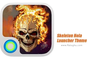 دانلود  4.0  Skeleton Hola Launcher Theme تم جمجمه سوزان هولا لانچر برای اندروید