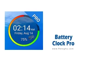 دانلود نرم افزار Battery Clock Pro v1.3.1 برنامه نمایش ساعت و درصد باطری اندروید