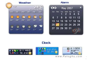 ساعت و تقویم بسیار زیبا به همراه نمایشگر آب و هوا برای ویندوز با نرم افزار Weather Clock 4.3